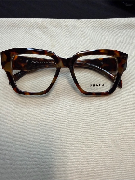 Prada Accessories - Prada Tortoiseshell Brown Square Optical Frames